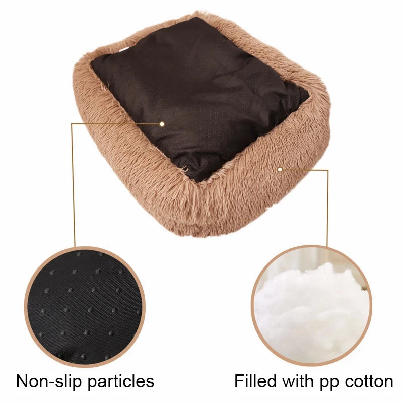 Rectangle Plush Dog Bed