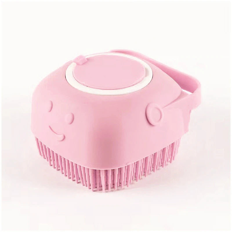 Dog Bath Brush Silicone Pet Shampoo Brush Soap Dog Scrubber