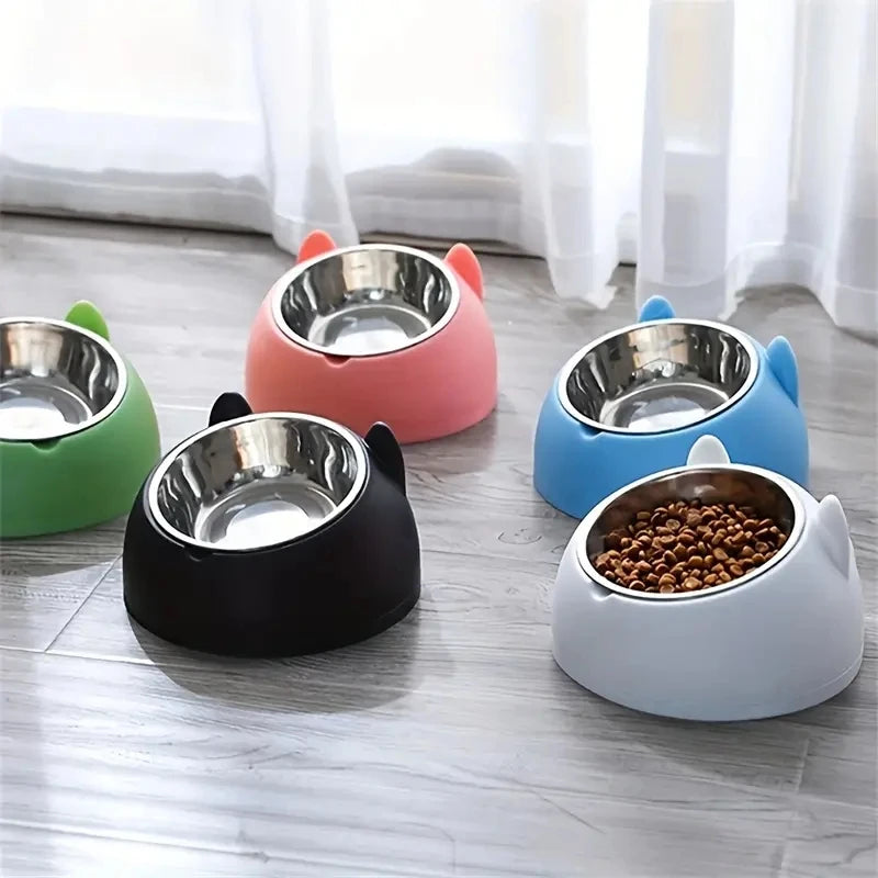 15° Tilted Stainless Steel Pet Bowl