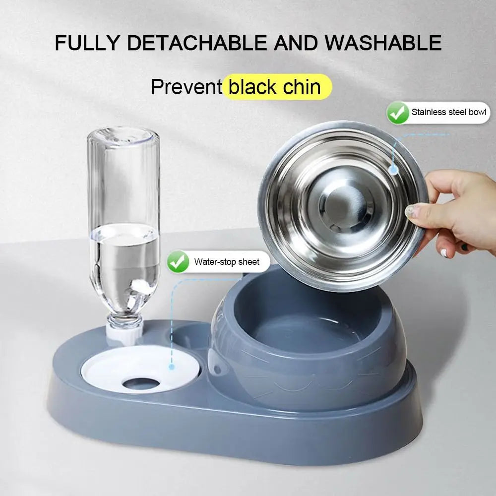 2-in-1 Cat Bowl Water Dispenser