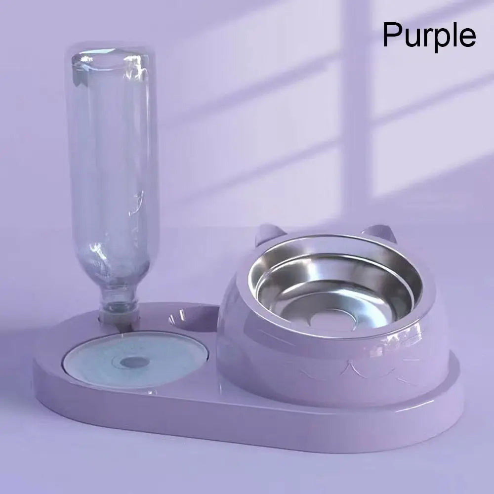 2-in-1 Cat Bowl Water Dispenser