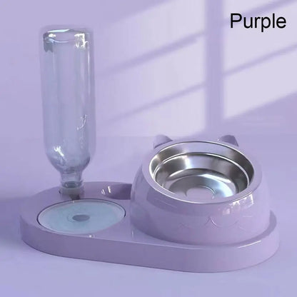 2-in-1 Cat Bowl Water Dispenser