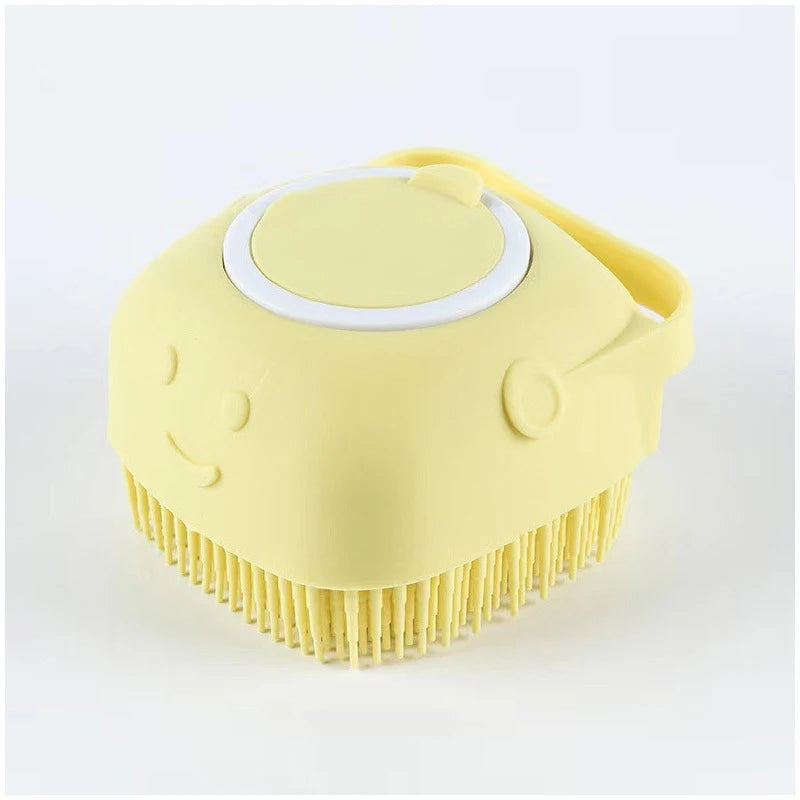 Dog Bath Brush Silicone Pet Shampoo Brush Soap Dog Scrubber