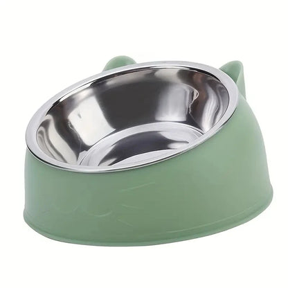 15° Tilted Stainless Steel Pet Bowl