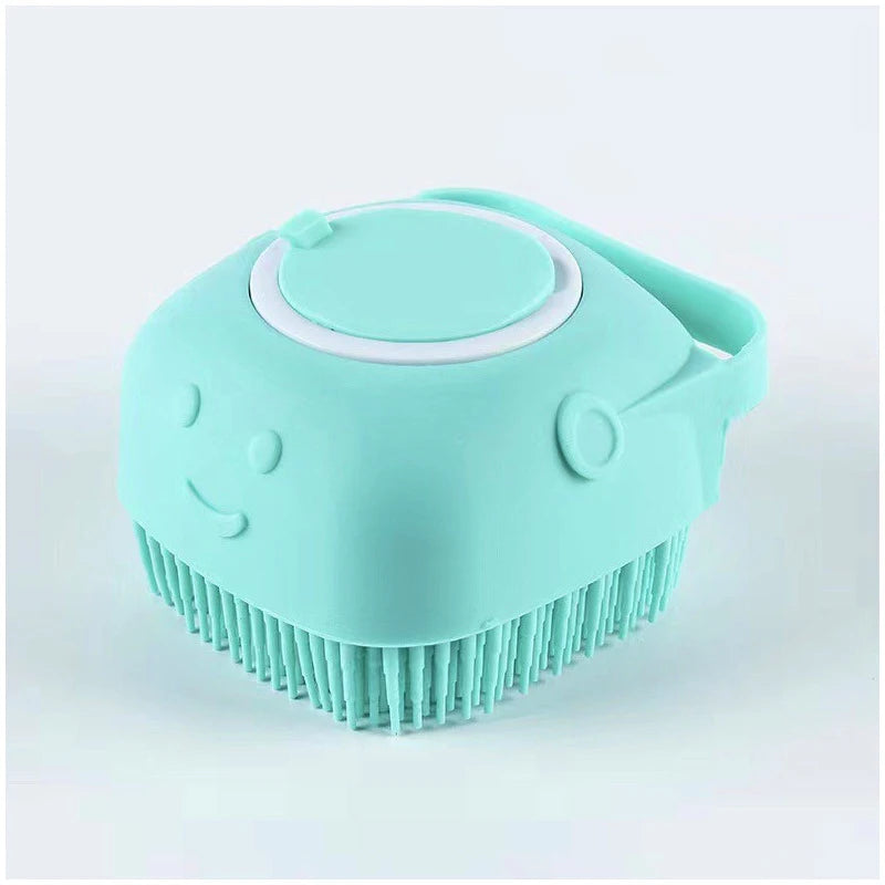 Dog Bath Brush Silicone Pet Shampoo Brush Soap Dog Scrubber