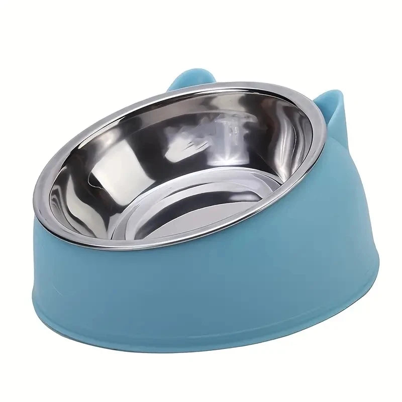 15° Tilted Stainless Steel Pet Bowl